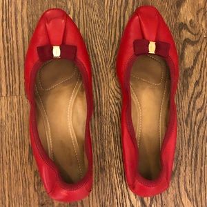 Ferragamo Red My Joy Ballet Flats